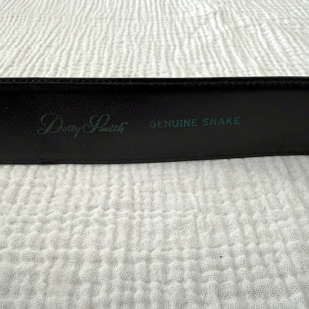 Dotty Smith Belt Size 28 - 32 Genuine Snake Belt Large Zebra Head Buckle - Picture 3 of 12